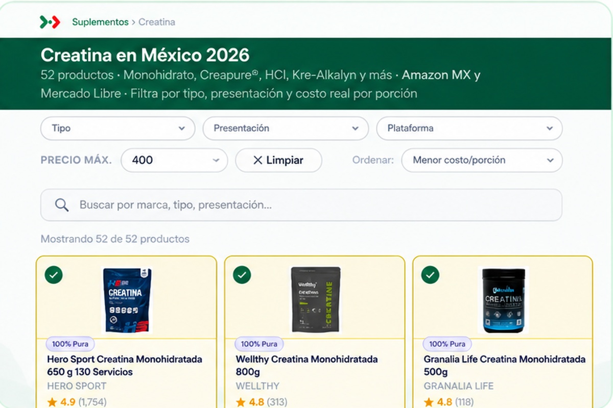 Paso 2: Filtra por tipo, precio y características en comparalo.mx